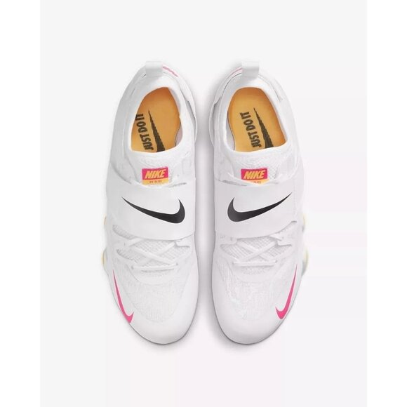 Nike Men Pole Vault Elite Track Field Spike AA1204-101 White Neon Pink Size 12.5 main image 9